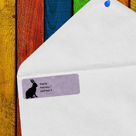 黒うさぎのシルエット霜降り ラベル