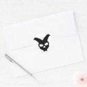 黒うさぎスカル ラウンドシール (封筒)