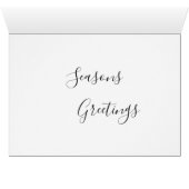 黒うさぎ冬の雪クリスマス写真パーソナライズされた (内部横(下))