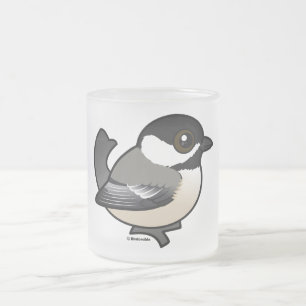 黒おおわれた《鳥》アメリカゴガラ フロストグラスマグカップ