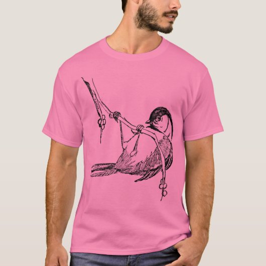 黒おおわれた《鳥》アメリカゴガラ Tシャツ (正面)
