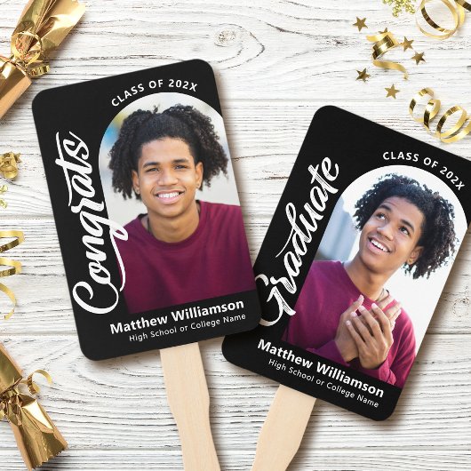 黒おめでとうグラード2フォトアーはっきりしたチホワイトスクリプト ハンドファン