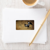 黒おもしろいいカラス ラベル (インサイチュ)