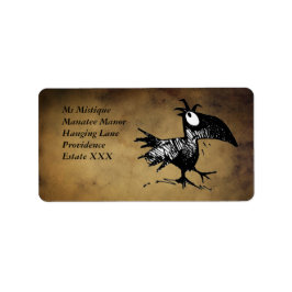 黒おもしろいいカラス ラベル