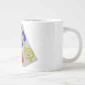 黒おもしろいいラバかわいらしグ可愛いクール ジャンボコーヒーマグカップ (右)