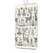 黒おもしろいと白のトナカイ模様 カーエアーフレッシュナー (左)