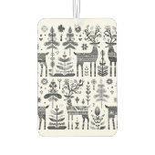 黒おもしろいと白のトナカイ模様 カーエアーフレッシュナー (裏面)