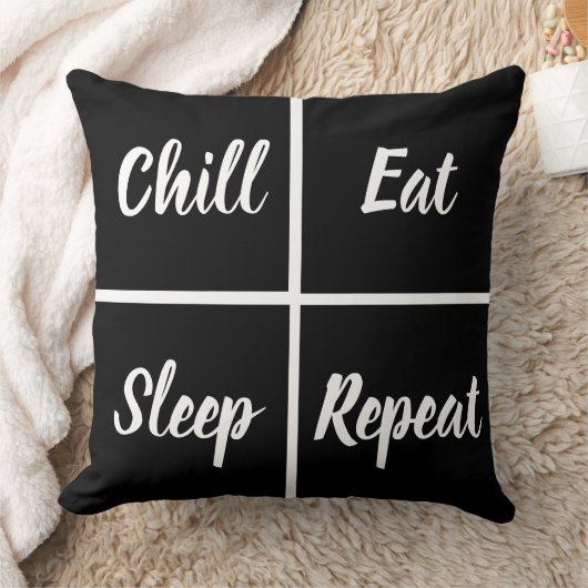 黒おもしろいと白の四角形と名前 クッション (ブランケット)