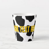 黒おもしろいと白の牛の斑点ラテマグギフト カフェラテマグ (正面)