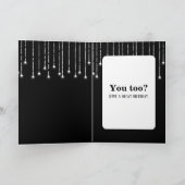 黒おもしろいの歳の誕生日引用文 カード (内部)