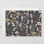 黒おもしろいハロウィーン幽霊ツインズベビーシャワー 招待状 (裏面)