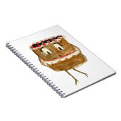 黒おもしろい予測できな林ガトーチョコレートケーキ ノートブック (右側)