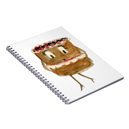 黒おもしろい予測できな林ガトーチョコレートケーキ ノートブック (右側)