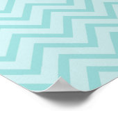 黒おもしろい口ひげと青い山形 ポスター (角)