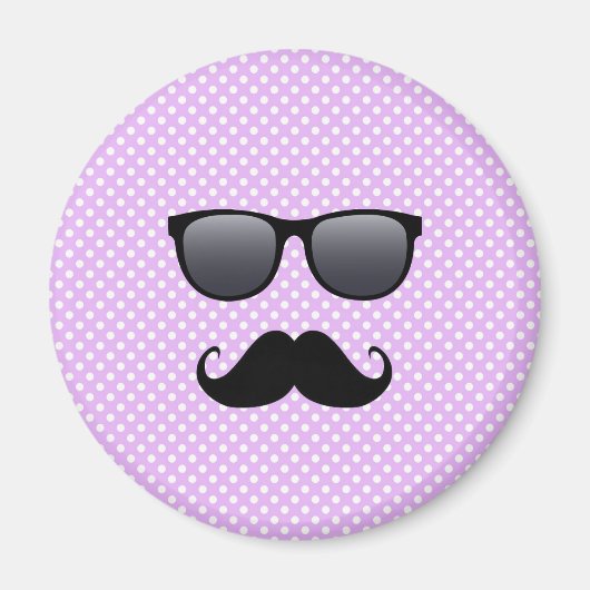 黒おもしろい口ひげ眼鏡 マグネット (正面)