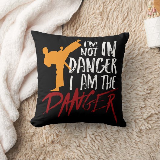 黒おもしろい帯戦闘機武術アーツユーモア クッション (ブランケット)