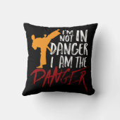 黒おもしろい帯戦闘機武術アーツユーモア クッション (裏面)