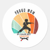 黒おもしろい帯誇りを持った娘の母は ラウンドシール (正面)