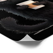 黒おもしろい怒猫Tee Cute Coffee Lover Men Wo ポスター (角)