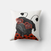 黒おもしろい恋パグ クッション (裏面)