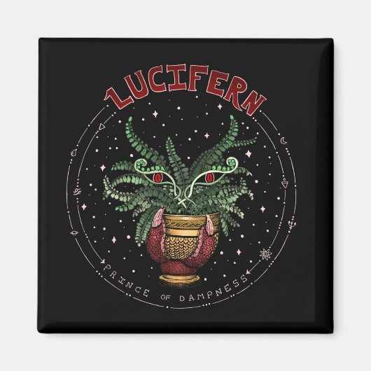 黒おもしろい悪プラントハローウィンパーティデコール マグネット (正面)