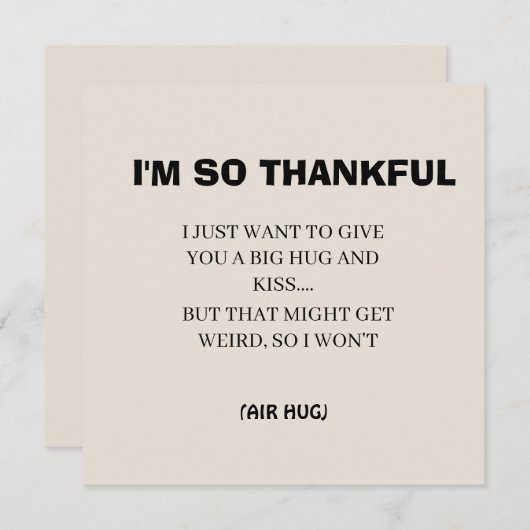 黒おもしろい書私は感謝の気持ちシンプル シーズンカード (正面/裏面)