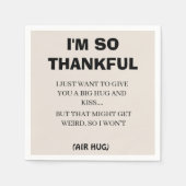 黒おもしろい書私は感謝の気持ちシンプル スタンダードカクテルナプキン (正面)