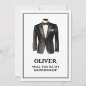 黒おもしろい服を着て下さい 招待状 (正面)