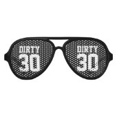 黒おもしろい汚い30 30誕生日パーティーシェード アビエーターサングラス (正面)