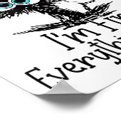 黒おもしろい猫だ素晴らしよ素晴らし全てFi ポスター (角)