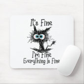 黒おもしろい猫だ素晴らしよ素晴らし全てFi マウスパッド (マウス)