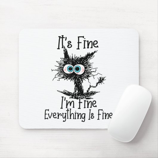 黒おもしろい猫だ素晴らしよ素晴らし全てFi マウスパッド (マウス)