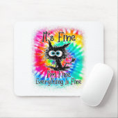 黒おもしろい猫だ素晴らしわけ素晴らしF マウスパッド (マウス)