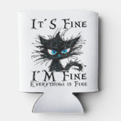 黒おもしろい猫だ素晴らしわけ素晴らしF 缶クーラー (裏面)