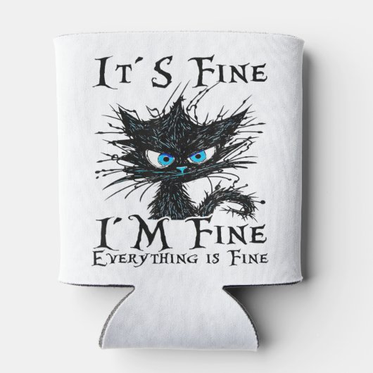 黒おもしろい猫だ素晴らしわけ素晴らしF 缶クーラー (裏面)