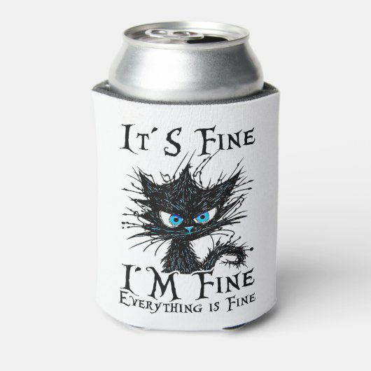 黒おもしろい猫だ素晴らしわけ素晴らしF 缶クーラー (缶裏面)