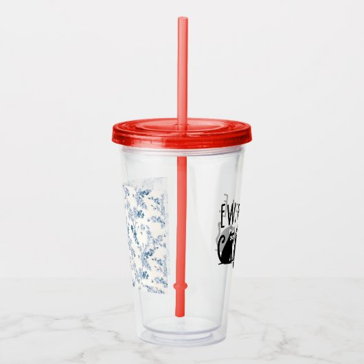 黒おもしろい猫の仲間 アクリルタンブラー (右)