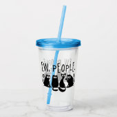 黒おもしろい猫の仲間 アクリルタンブラー (裏面)