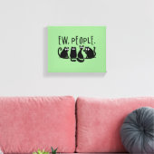 黒おもしろい猫の仲間 キャンバスプリント (インサイチュ (リビング))