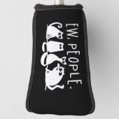 黒おもしろい猫の仲間 ゴルフヘッドカバー (回転90)