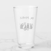 黒おもしろい猫の仲間 タンブラーグラス (裏面)