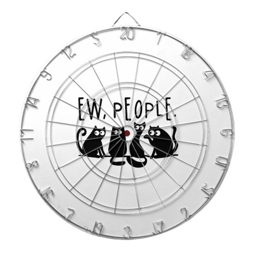 黒おもしろい猫の仲間 ダーツボード (正面)