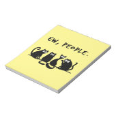 黒おもしろい猫の仲間 ノートパッド (回転)