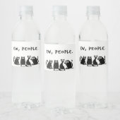 黒おもしろい猫の仲間 ペットボトルラベル (ボトル)