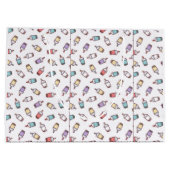 黒おもしろい猫の仲間 ラージペーパーバッグ (裏面)