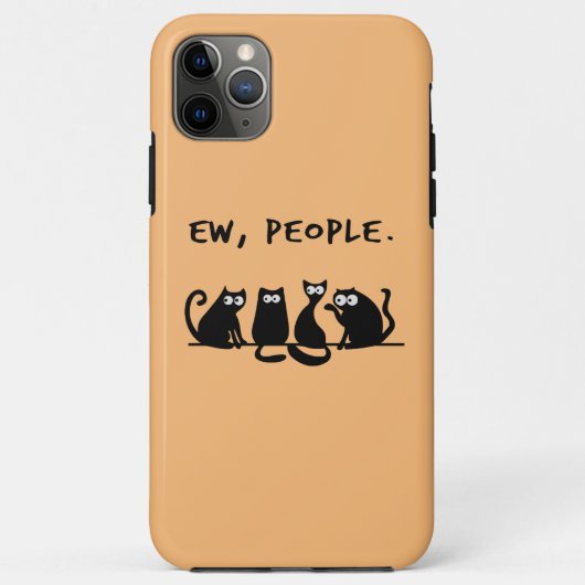 黒おもしろい猫の仲間 Case-Mate iPhoneケース (裏面)