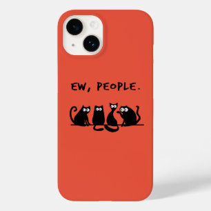 黒おもしろい猫の仲間 Case-Mate iPhone 14ケース