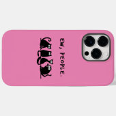 黒おもしろい猫の仲間 Case-Mate iPhoneケース (裏面 (横))