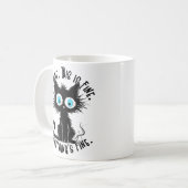 黒おもしろい猫アート素晴らしだ素晴らし コーヒーマグカップ (正面左)