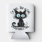 黒おもしろい猫アート素晴らしだ素晴らし 缶クーラー (裏面)